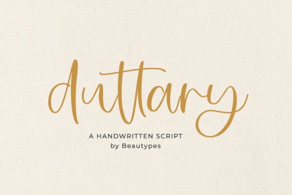 Duttary: A Romantic Handwritten Font for Crafters & Sellers