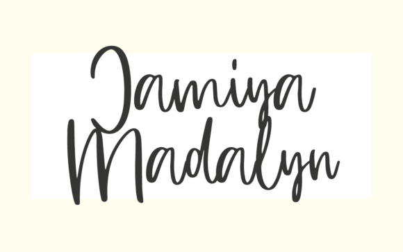 Jamiya Madalyn: An Elegant Script Font for Editorial Design
